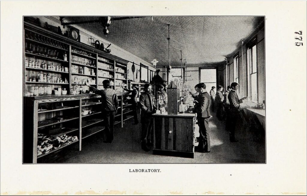 A science lab in 1904.
