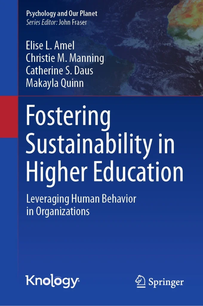 Fostering Sustainability in Higher Education book cover.