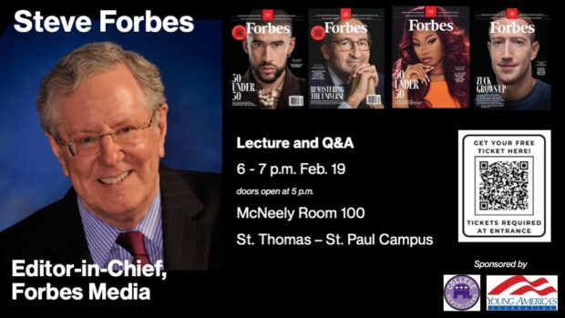 Steve Forbes comes to St. Thomas Feb. 19