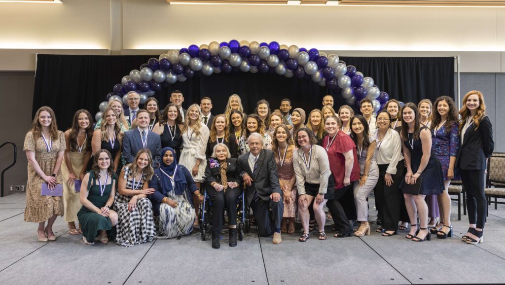 Inaugural Cohort of Susan S. Morrison School of Nursing at their pinning ceremony on May 23, 2024.