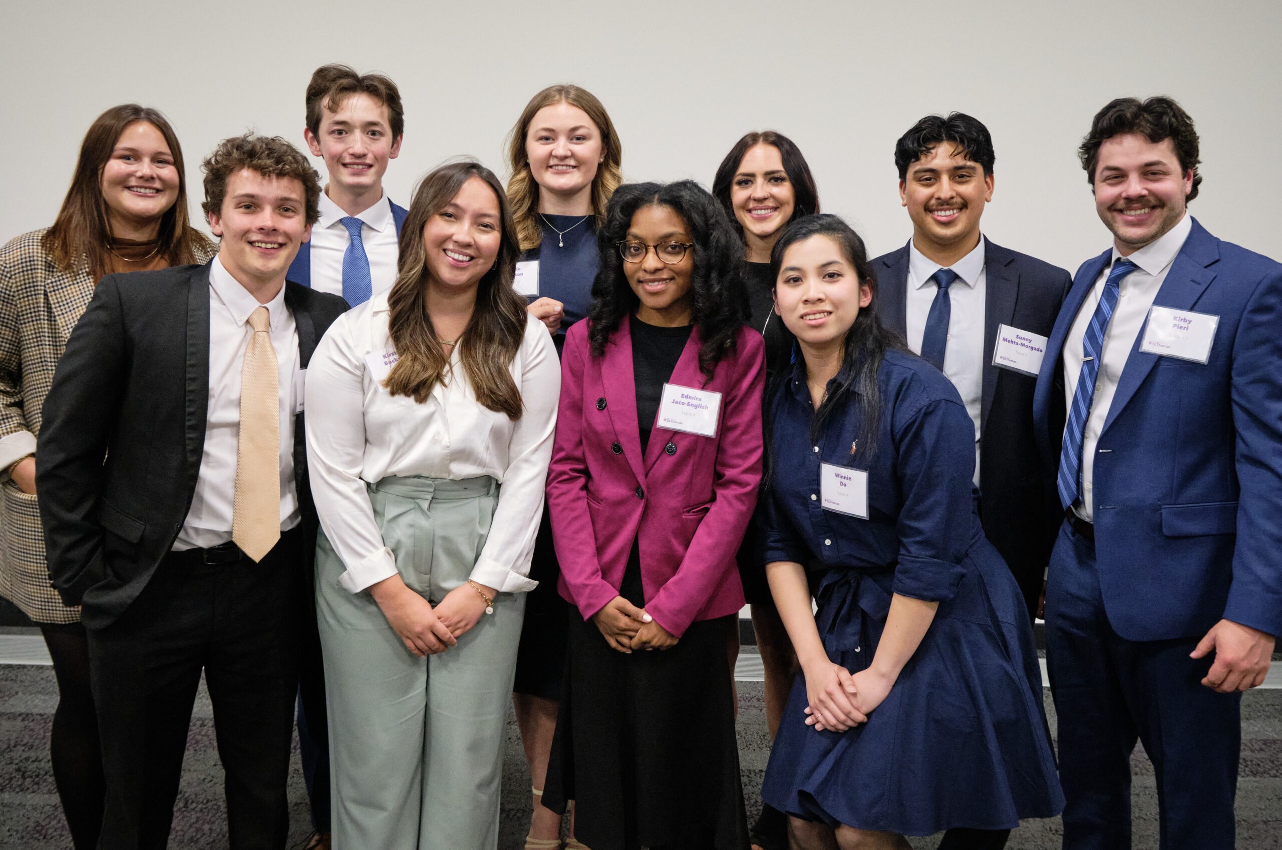 Front row left to right: Mason Michalski ’25, Kirsten Buckner ’25, Edmira Jaco-English ’24, Winnie Do ’24. Back row left to right: Gretchen Stock ’24, Tom Park ’26, Katie Iverson ’26, Emma Fournier ’25, Sunny Mehta Morgado ’24, Kirby Pieri ’24.