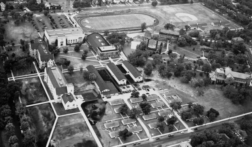 Aerial view of St. Thomas campus in 1948.