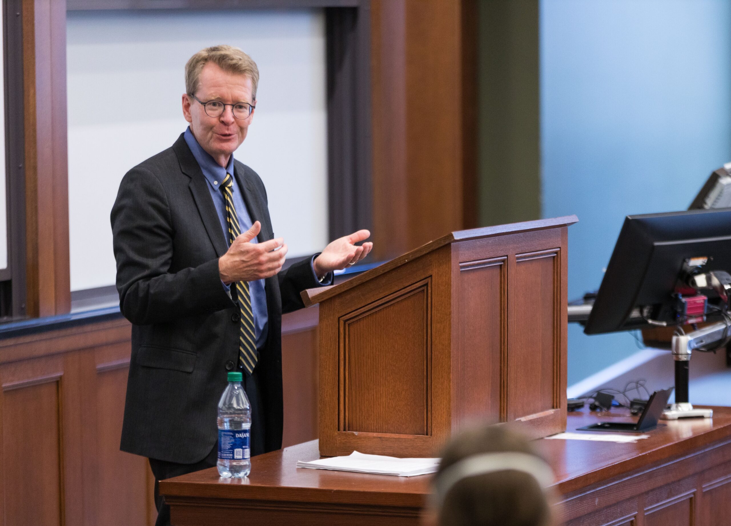 Professor Michael Stokes Paulsen speaking.