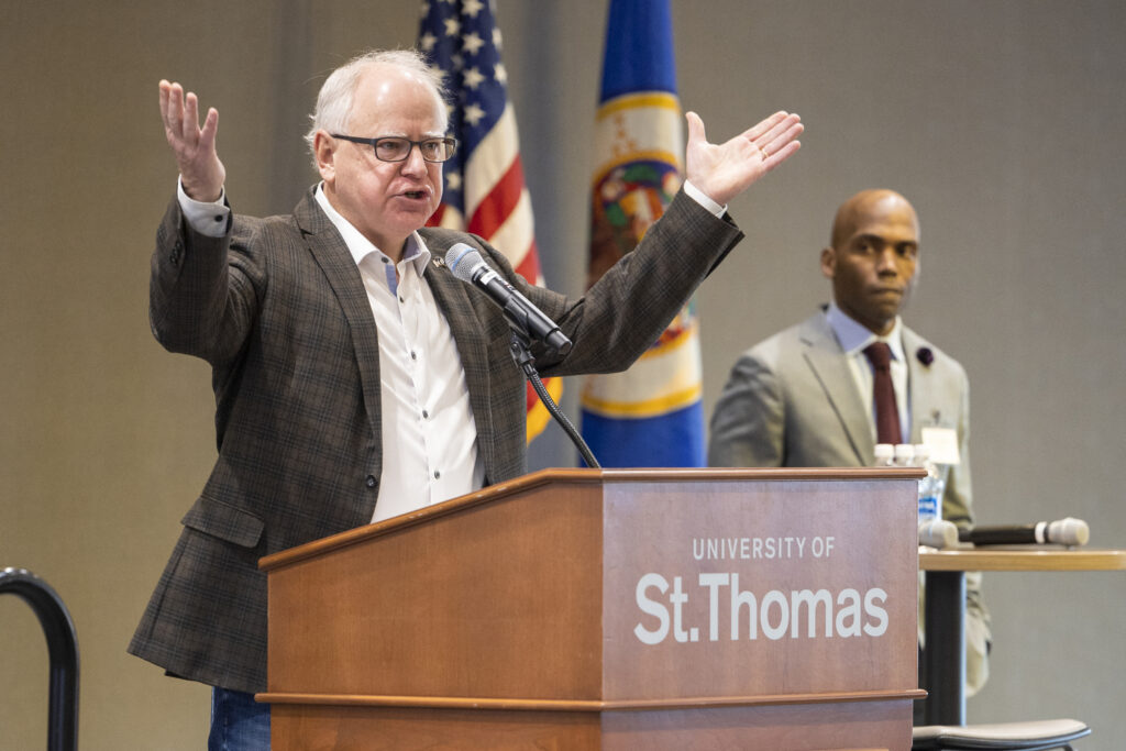 Mn Gov. Tim Walz at St. Thomas