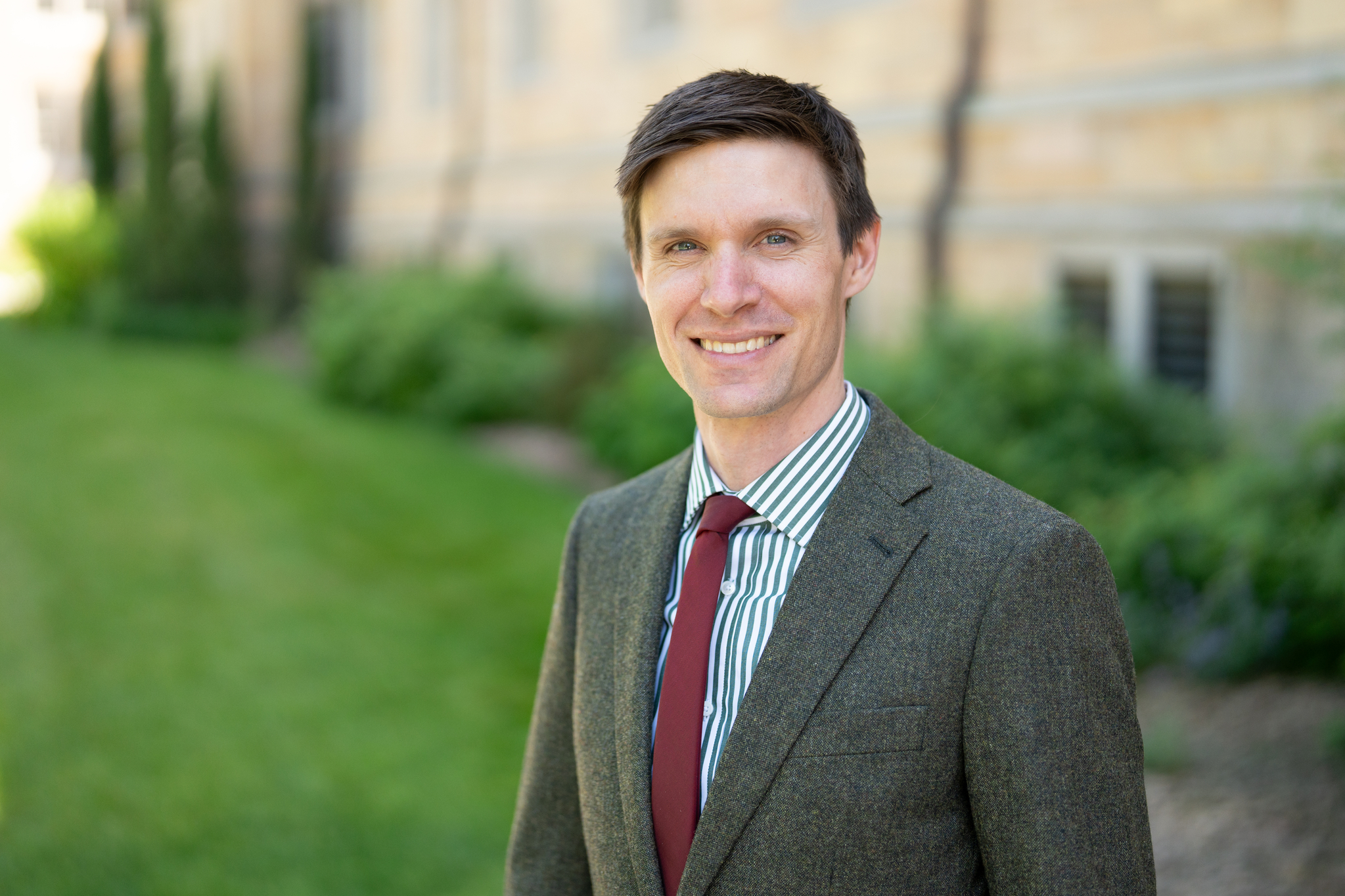 Tyler Schipper, an Assistant Professor in Economics & Data Analytics, poses for environmental portraits on June 10, 2024, in St. Paul.