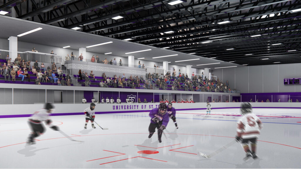 Rendering of the auxiliary ice rink at Lee and Penny Anderson Arena 