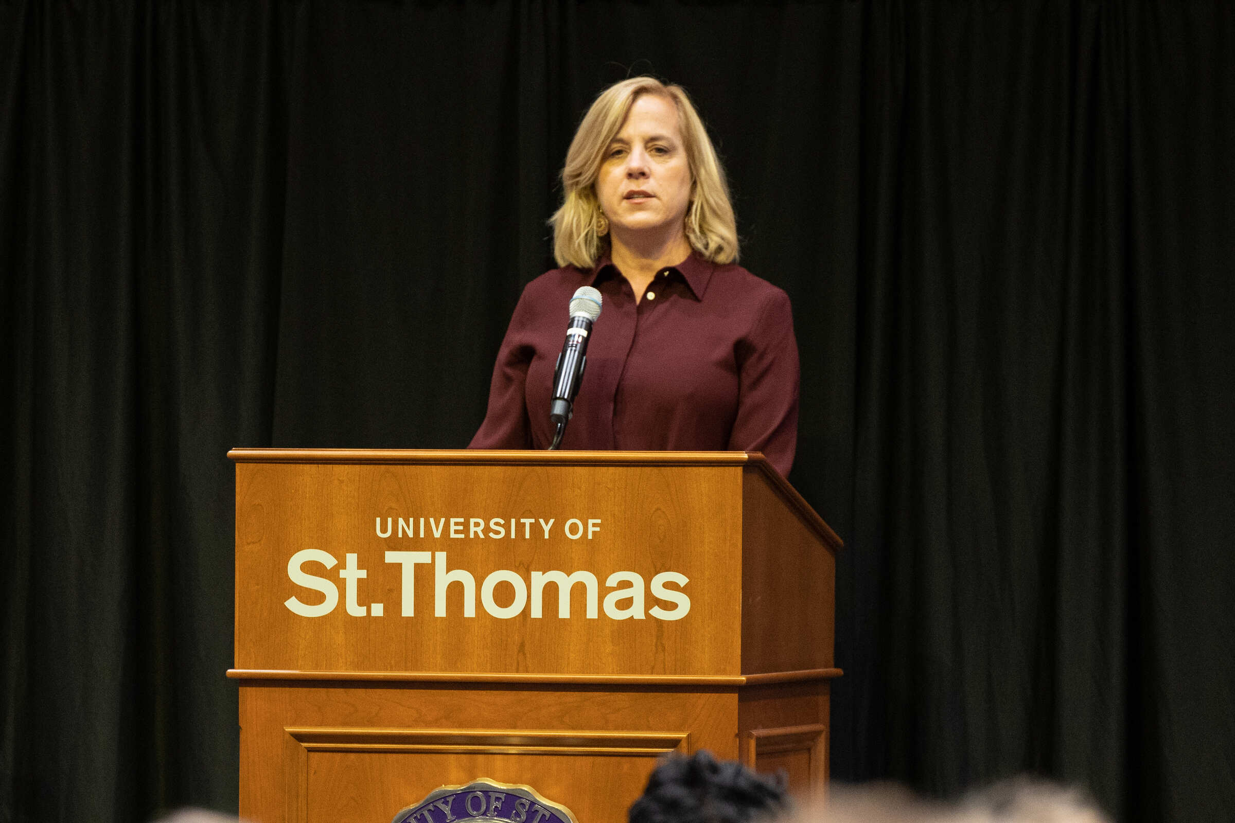 Alexis Easley speaks at 2023 St. Thomas event