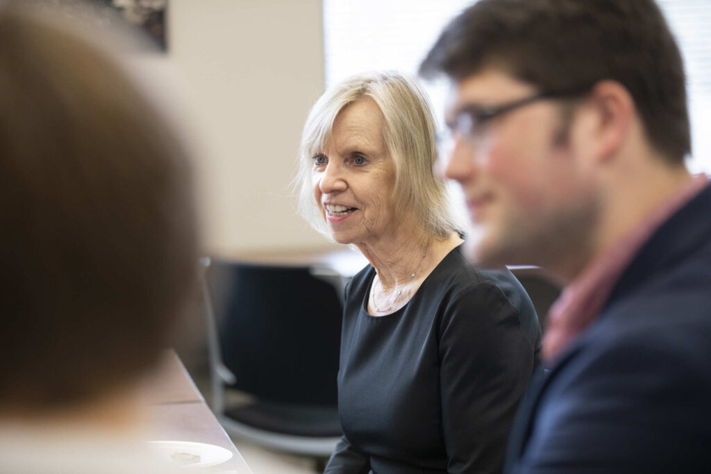 Ann Winblad and a male Winblad scholar