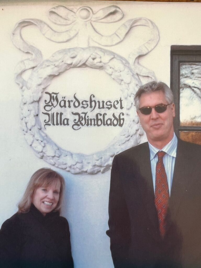 John Hummer and Ann Winblad in Sweden in early 1990s