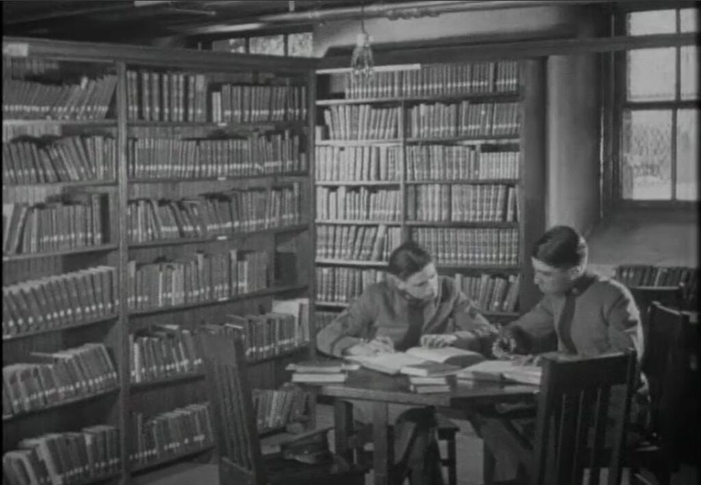 Library in Ireland Hall, 1924.