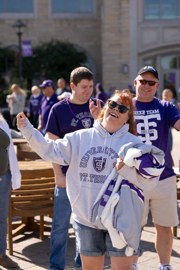 Families at Purple on the Plaza.