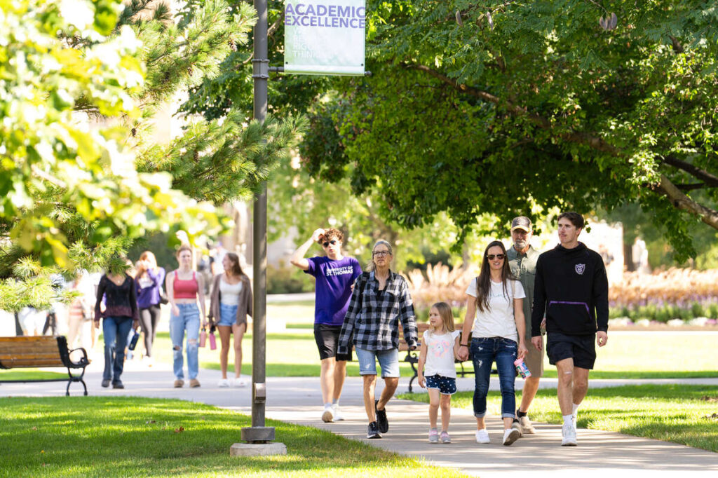 Families on the lower quad.