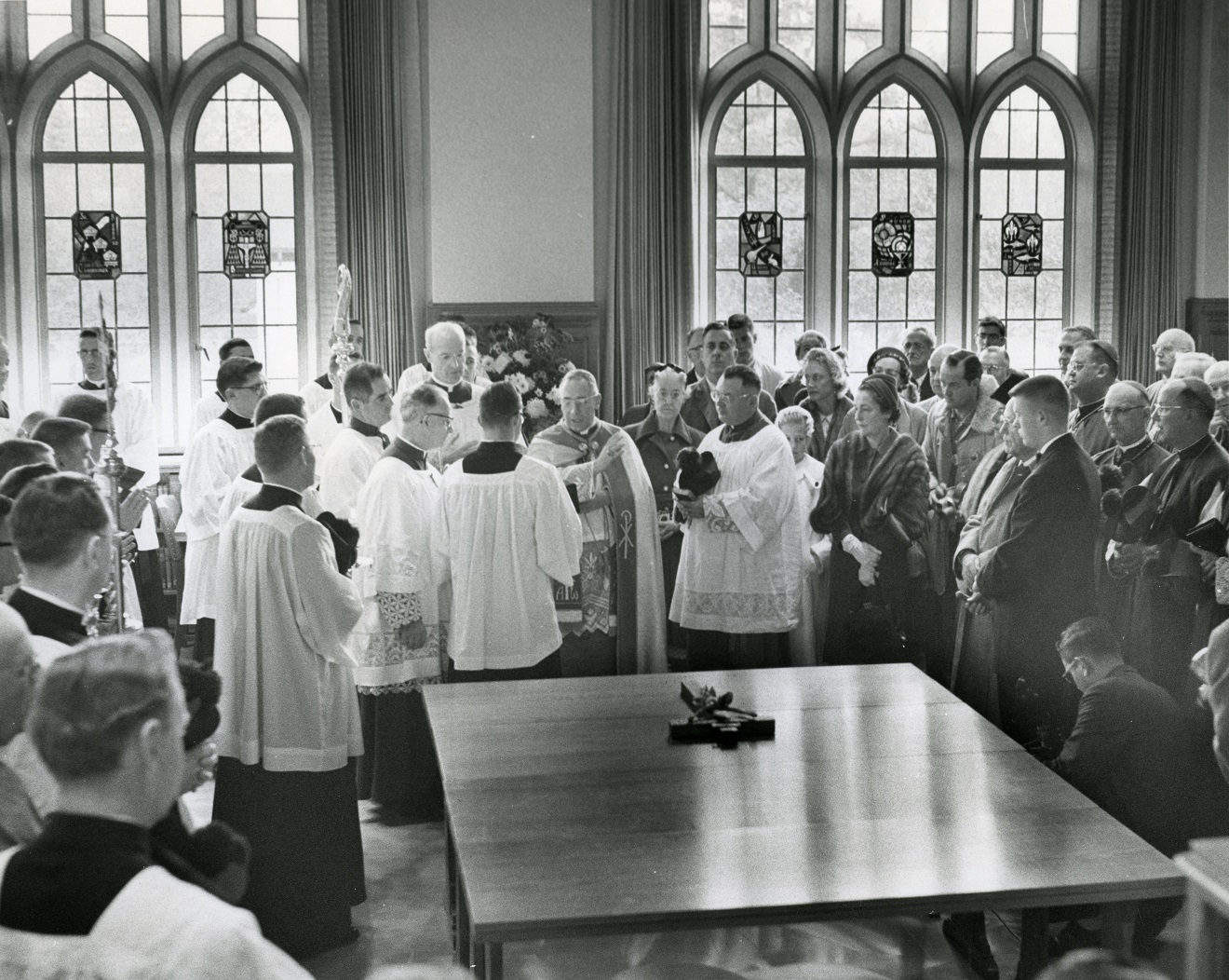 Blessing of the O'Shaughnessy Library in 1959.