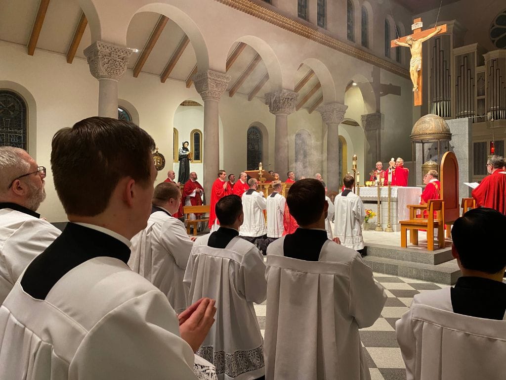 Seminarians at installation Mass.