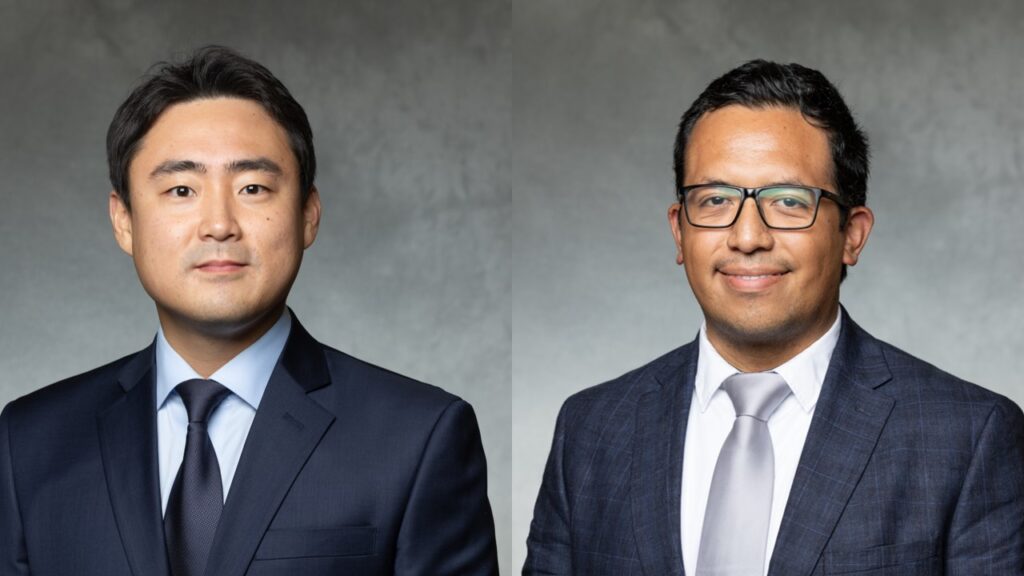 Headshots of professors Lee and Salinas