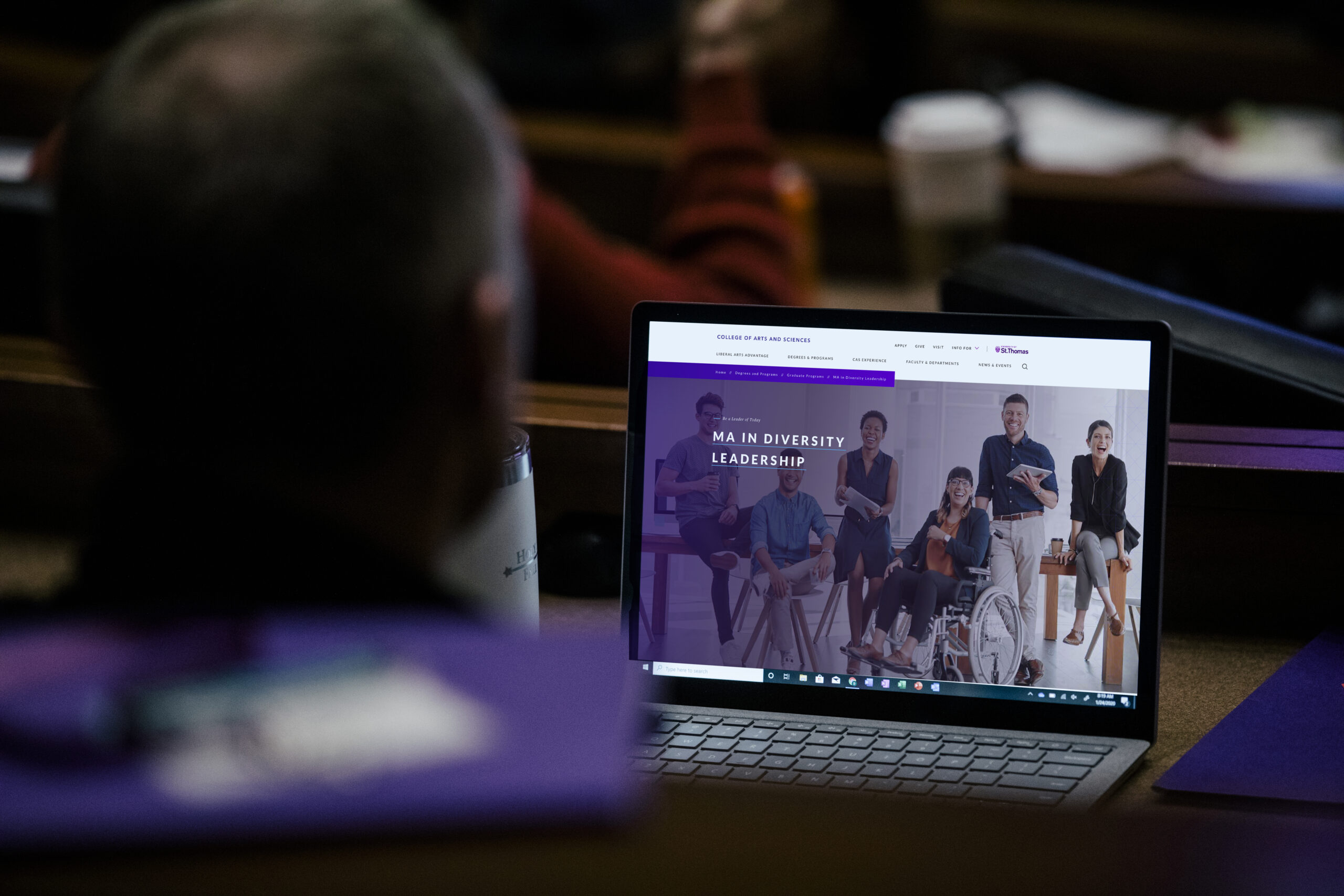 Man looking at laptop