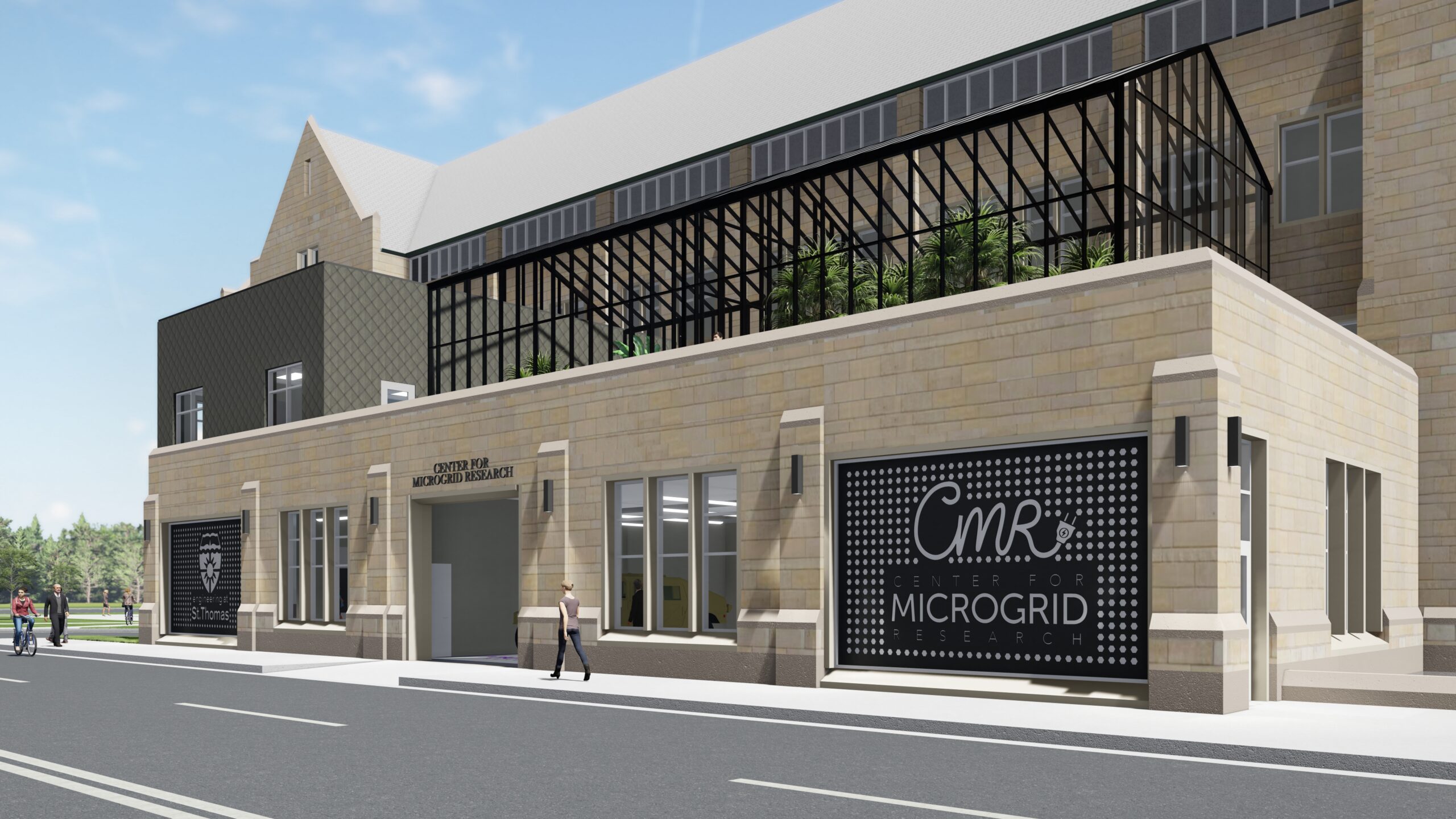 Rendering of a new facility for the Center for Microgrid Research