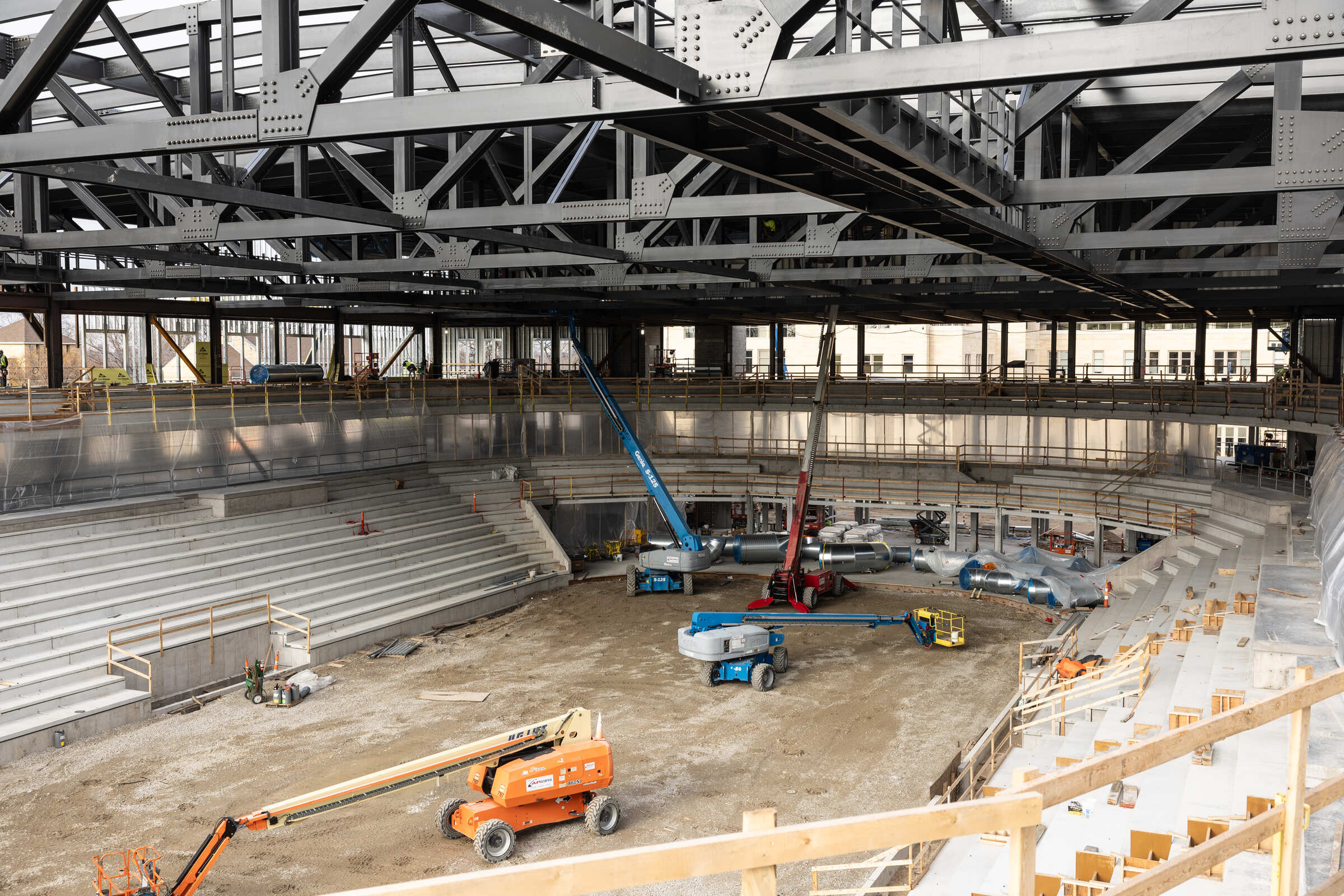 Construction continues on the Lee and Penny Anderson Arena on South Campus on November 25, 2024, in St. Paul.