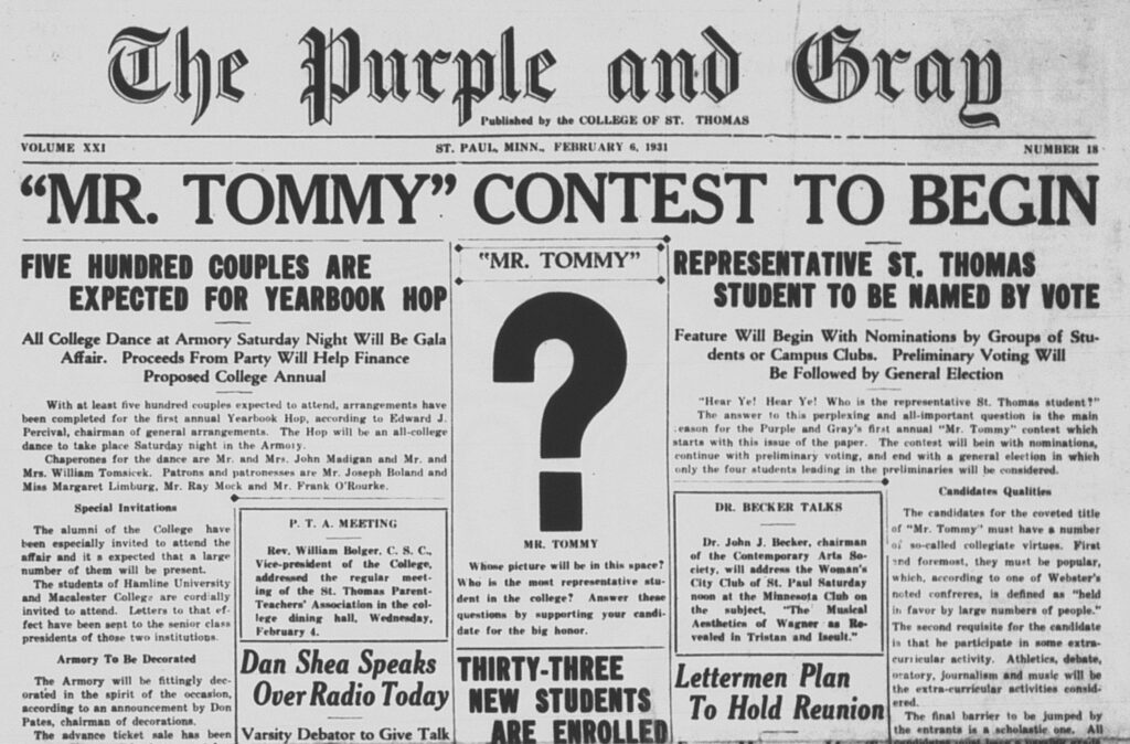 The February 6, 1931, Purple & Gray newspaper