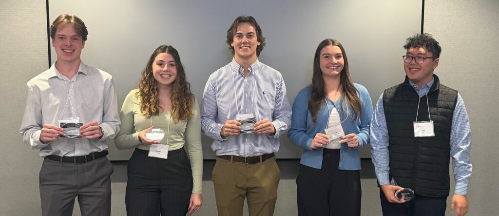 RetireRight team with trophies at Idea Jam 2.0.