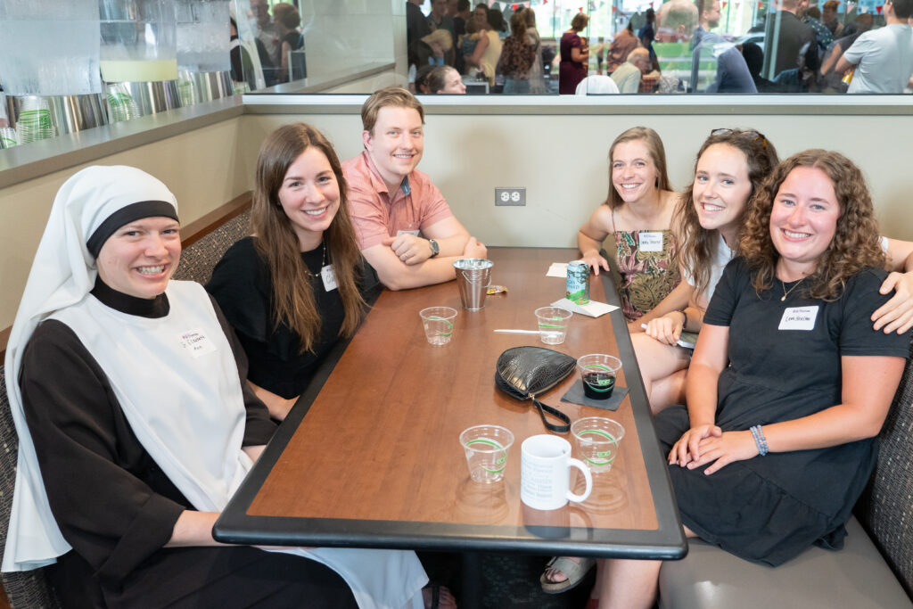 Group sitting at a table.