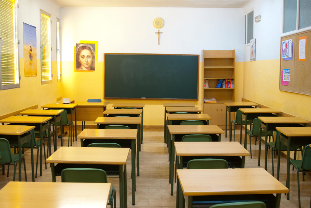 empty classroom