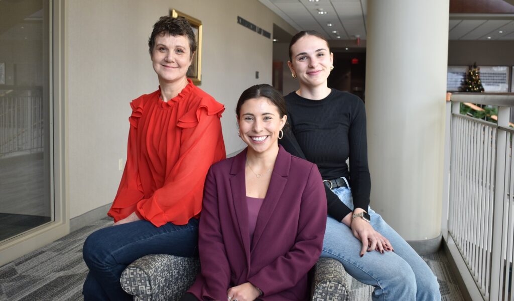 School of Law students Kristina Brindley, Elayna Chambers and Daphne Karofsky.