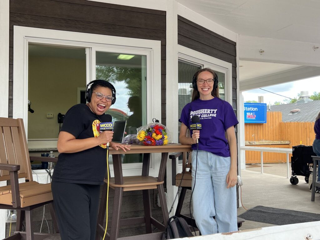 Erica Embury and radio host Sheletta Brundige