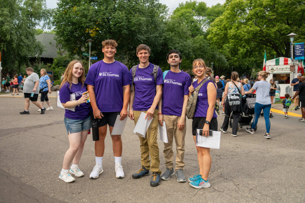 Tyler Schipper and his team of Economics students at the Minnesota State Fair