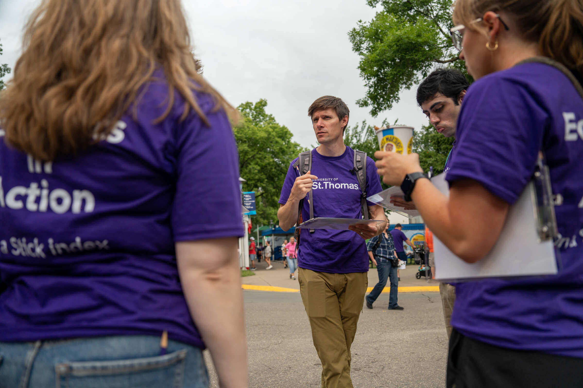 Tyler Schipper and his team of Economics students at the Minnesota State Fair