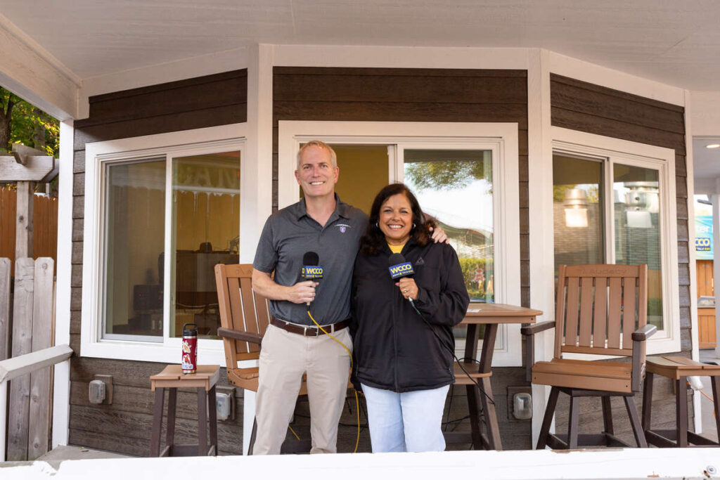 Rob Vischer with Vineeta Sawkar at Minnesota State Fair.