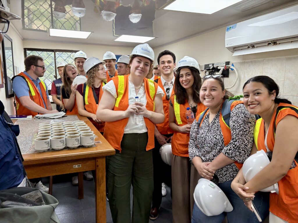 Alma Cafe students at coffee plant