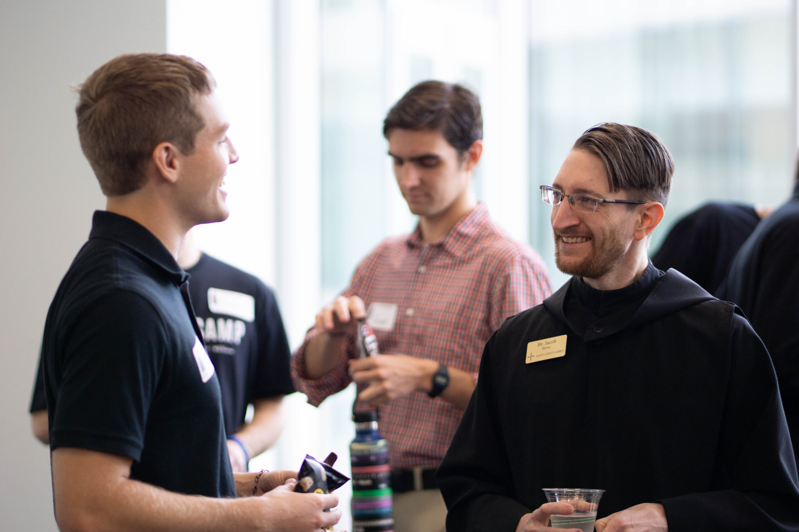 Participants interacting at monasticamp