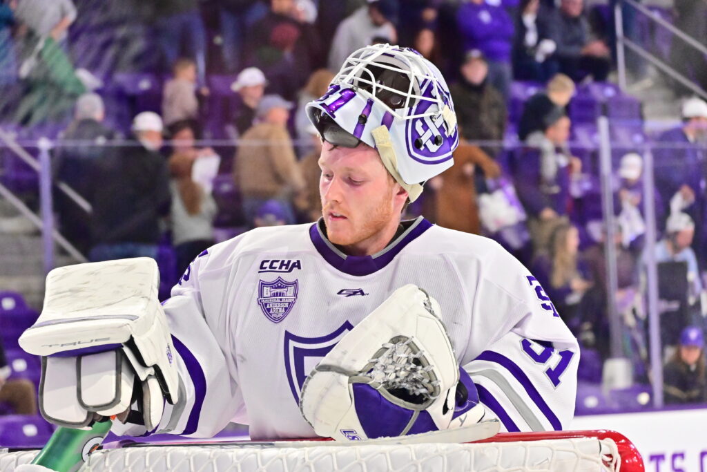 Hockey goalie Aaron Trotter