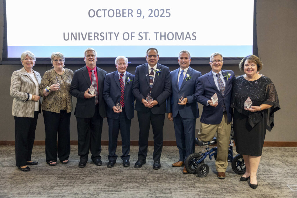 Group photo of award recipients at the Minnesota Insurance Hall of Fame Induction 2025