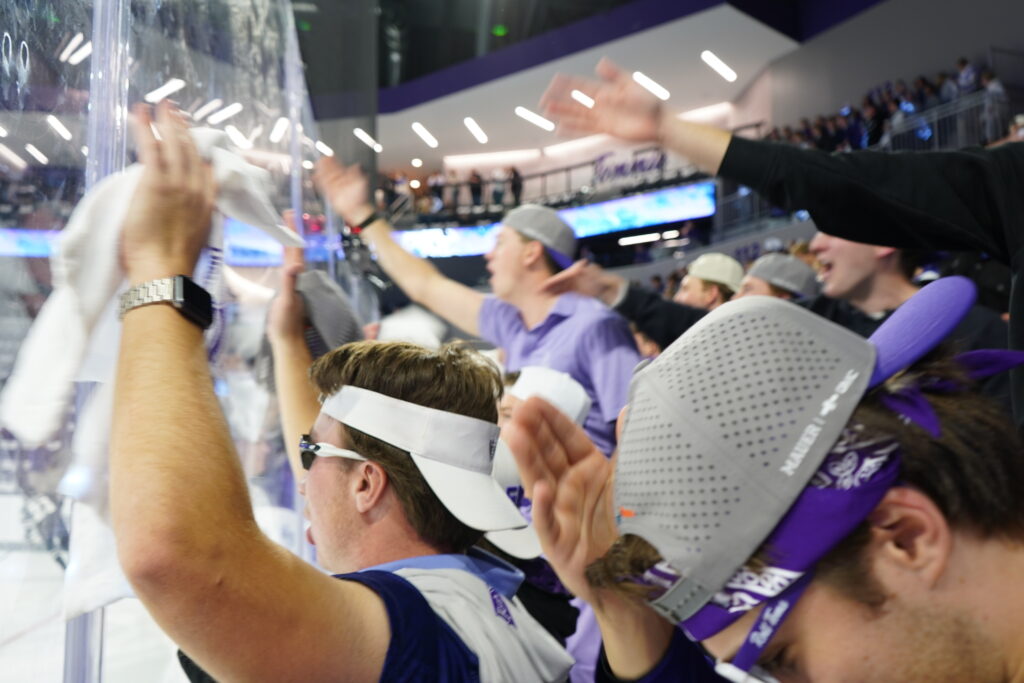 Fans crash the glass