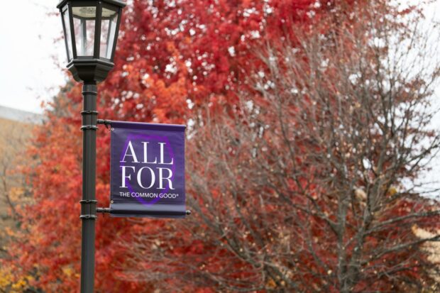 ALL FOR Brand Refresh Light Pole Banner Install