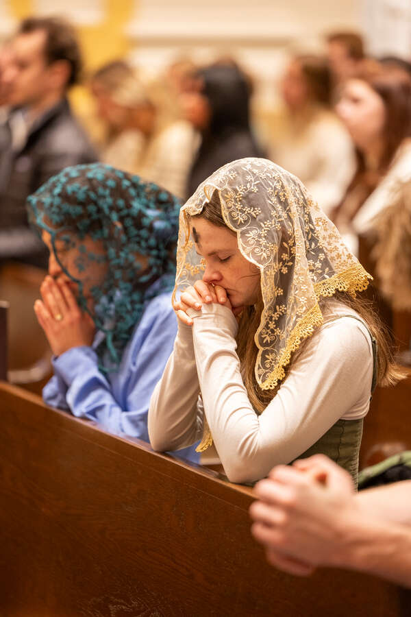 Ash Wednesday Mass in the Chapel of St. Thomas Aquinas on March 5, 2025 in St. Paul.