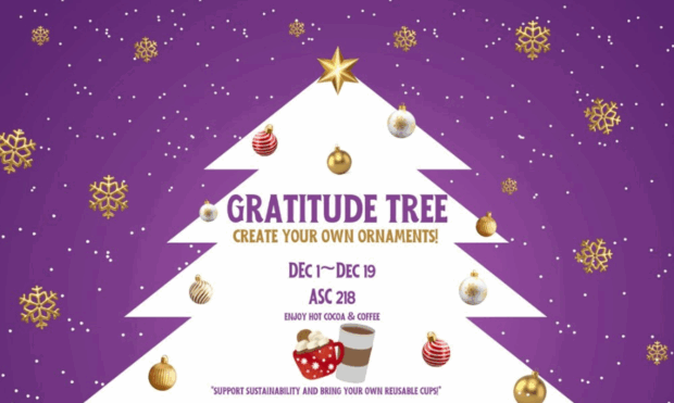 An infographic with a white pine tree and metallic ornaments.