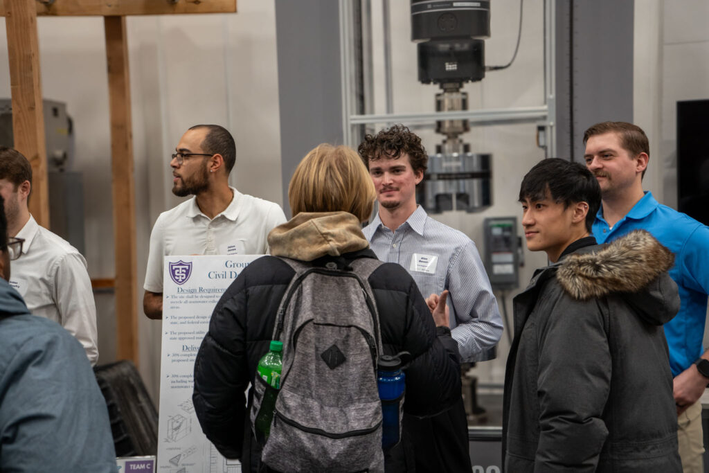 Students at the Senior Design Show