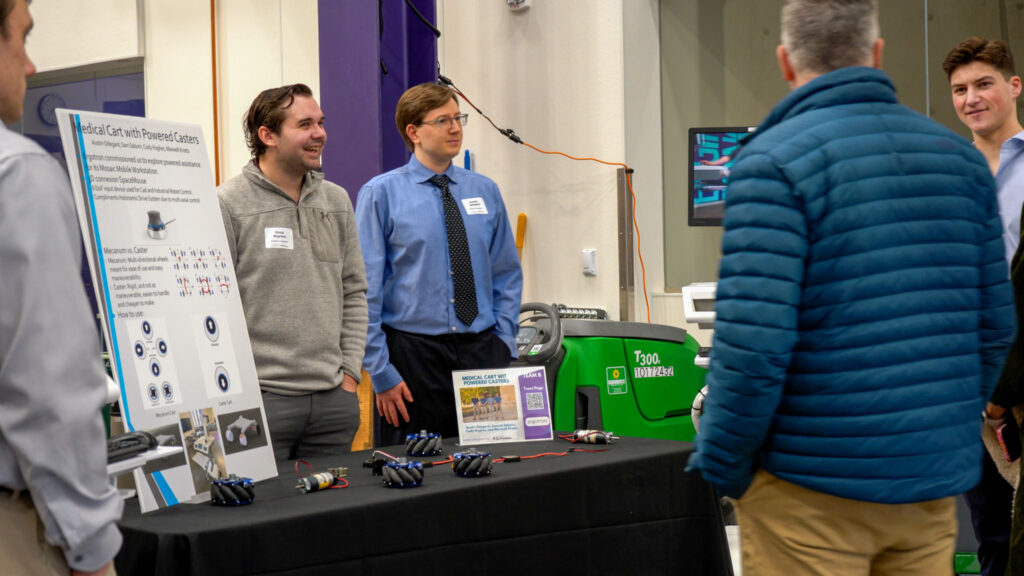 A team at their booth