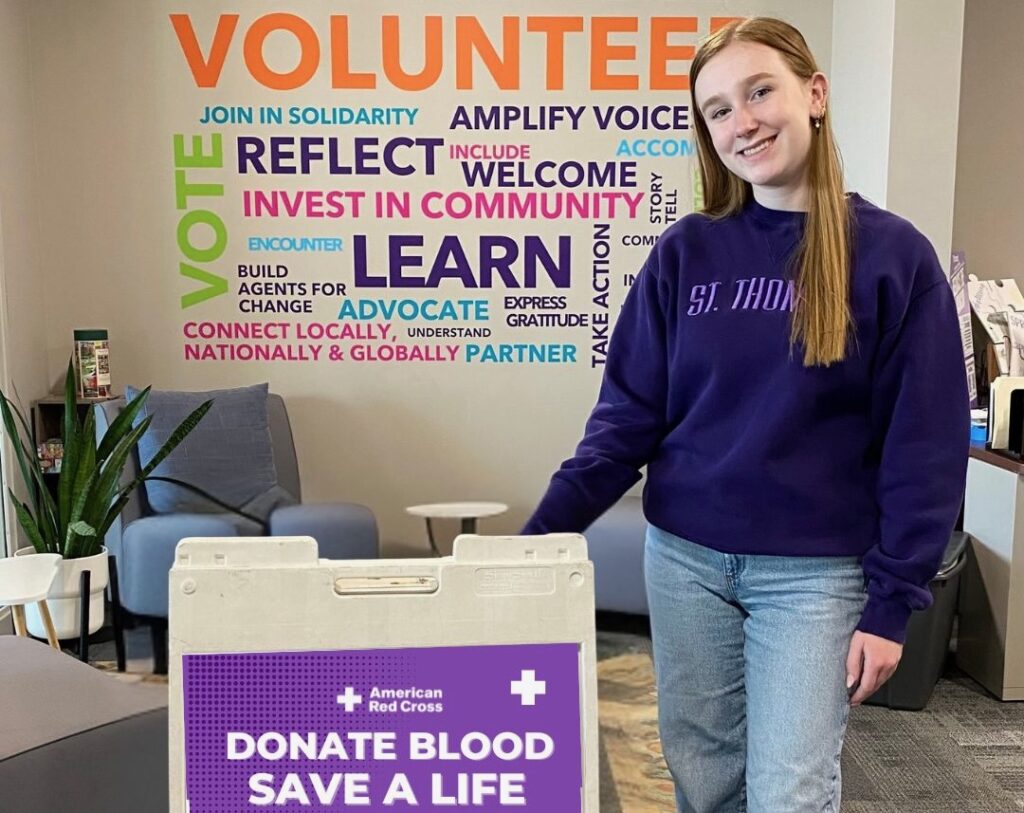 Volunteer Haley Moore Leads Blood Drive
