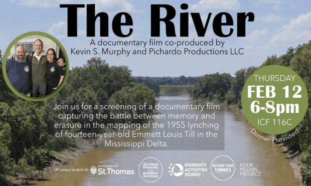 Graphic of the Mississippi River with event information.