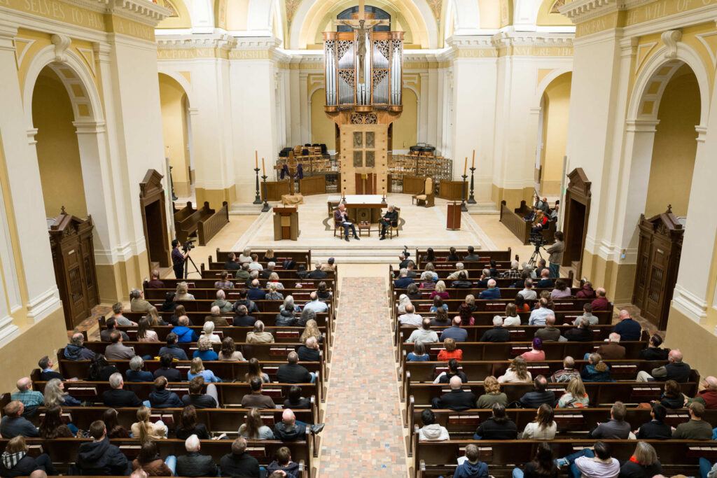 Astronomer Brother Guy Consolmagno in Chapel of St. Thomas Aquinas
