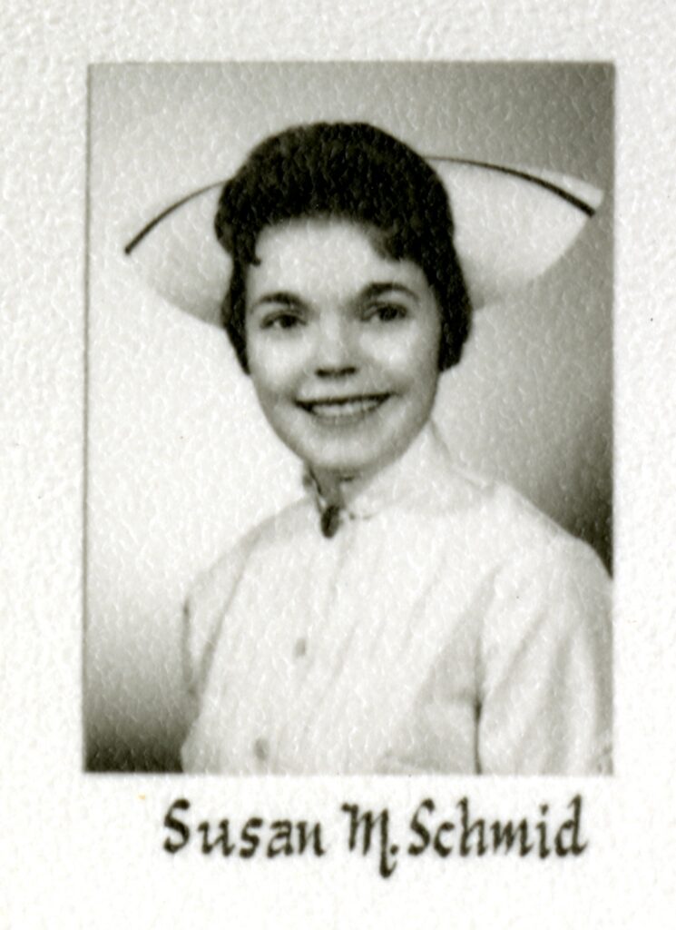Sue Morrison as a nurse 1960