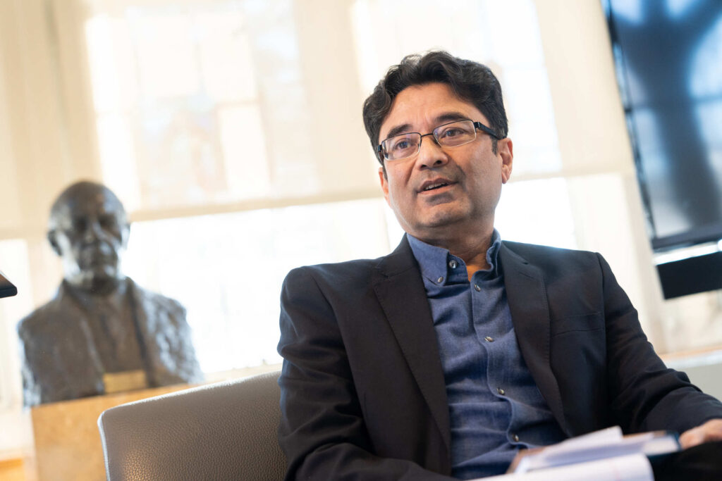 Kanishka Chowdhury sitting in a chair