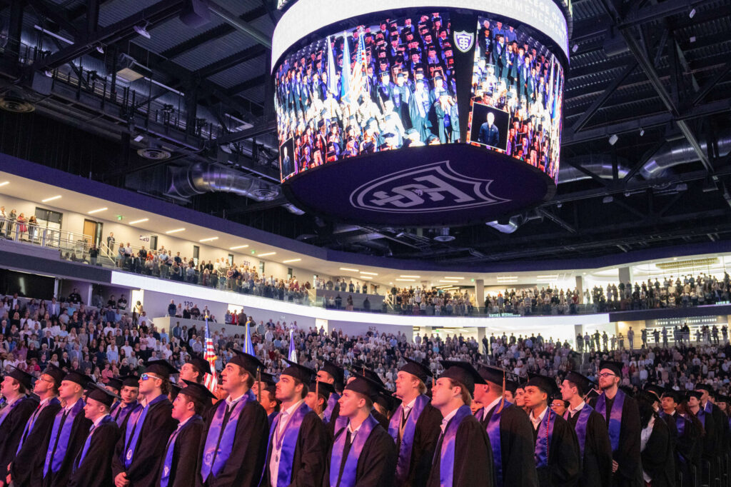 Graduates during the 2026 Opus College of Business Commencement Ceremony. Mark Brown/University of St. Thomas