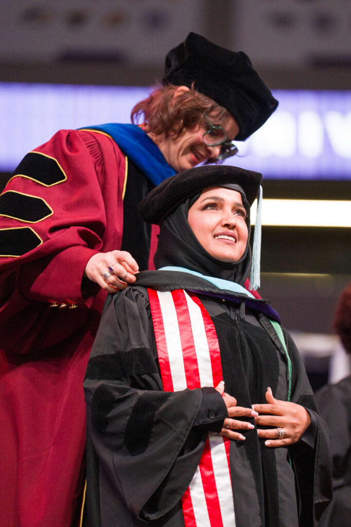 The Graduate Commencement ceremony for the College of Arts & Sciences, The Saint Paul Seminary School of Divinity, School of Engineering, School of Education in the Lee & Penny Anderson Arena in St. Paul on May 23, 2026.