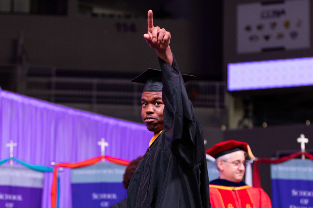 College of Arts & Sciences, School of Divinity, School of Engineering, School of Education Graduate Commencement Ceremony in the Lee & Penny Anderson Arena in St. Paul on May 24, 2026.