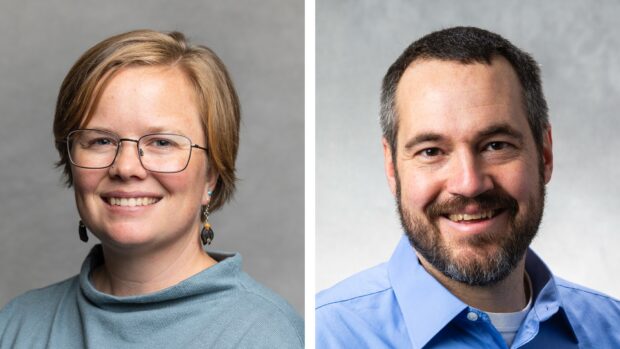 Headshots of Laurel Potter and Jason Sawin.